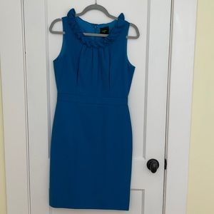 J. Crew Suiting Wool-Blend Dress Peacock Blue Size 6 Tailored Profession…